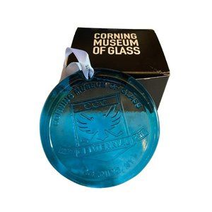 Corning Museum Of Glass Aqua Blue Christmas Ornament Country Club NY Suncatcher